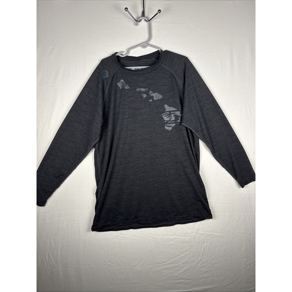 Honolua Hawaii Rash Guard Kids XL Gray SPF 20 Long Sleeve Surf Beach Shirt Youth